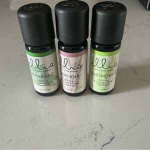 Ellia essential oil set of 3 therapeutic grade lemongrass lavender peppermint